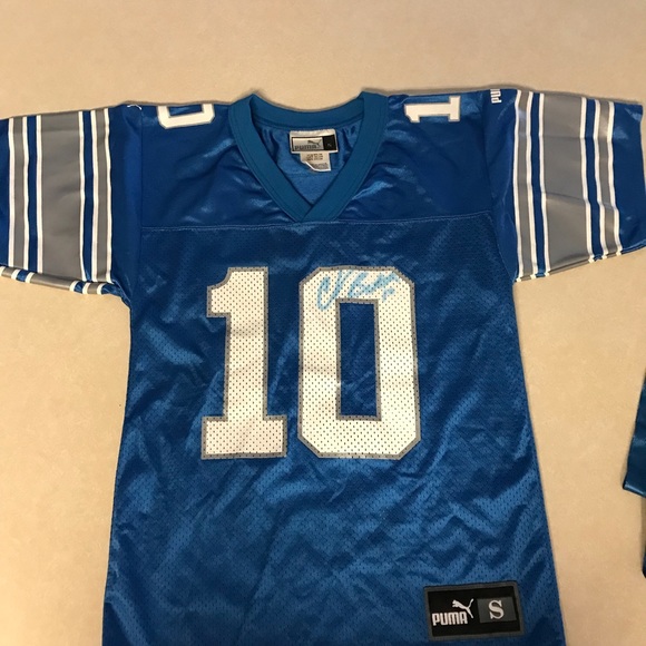 Detroit Lions autographed hats, miniature helmet and jersey. - Picture 6 of 10